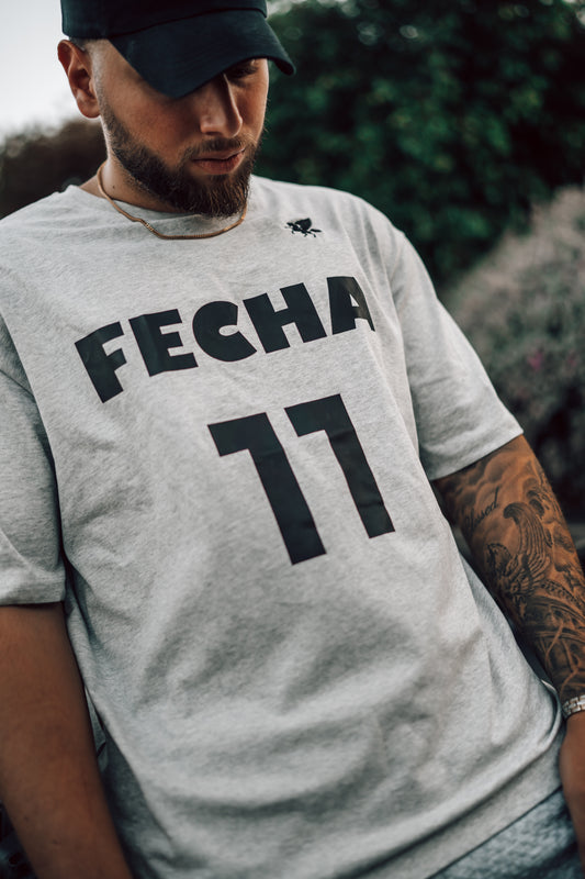 FECHA 11 GREY TEE WITH PEGASUS EMBROIDERY