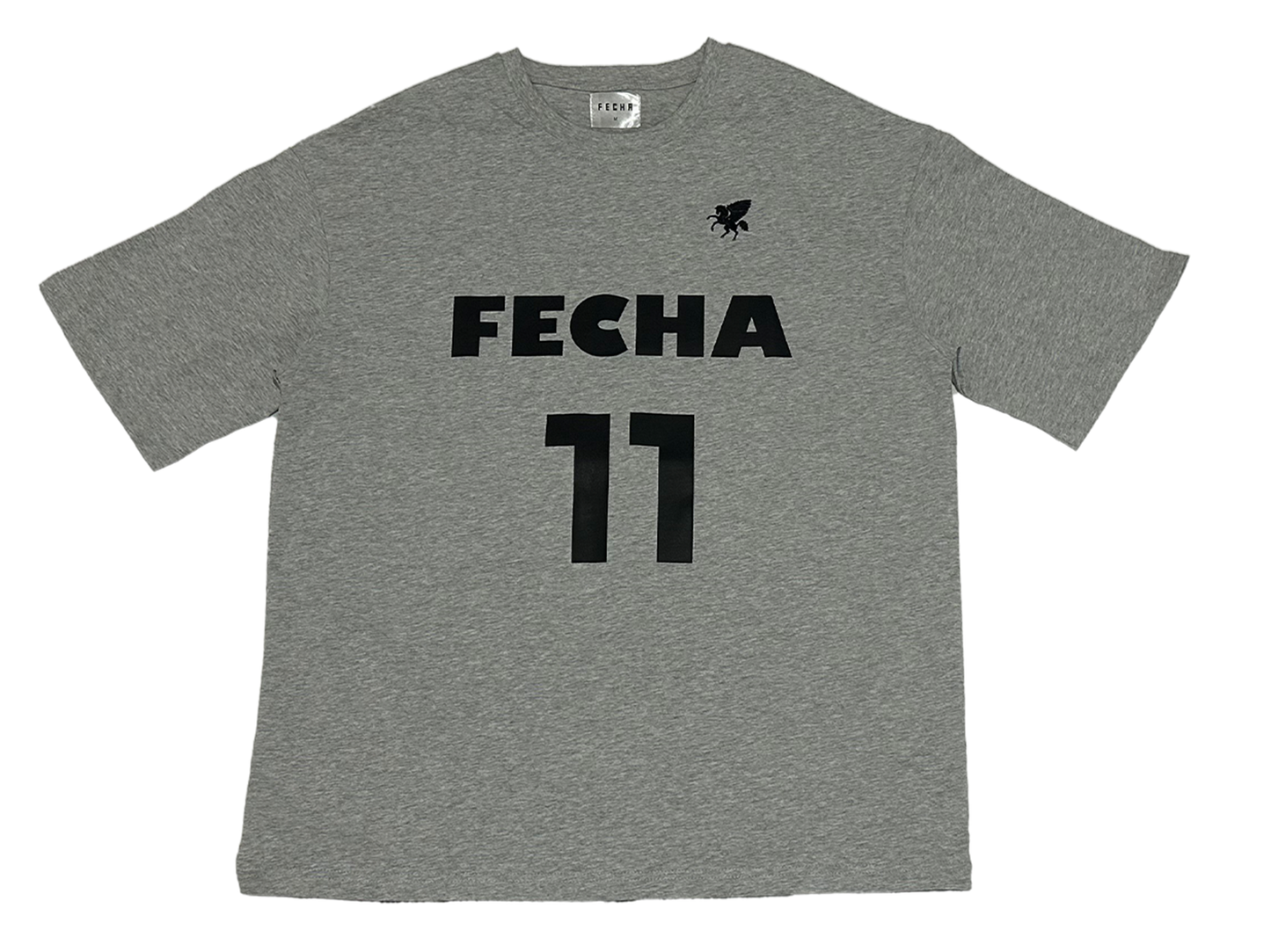 FECHA 11 GREY TEE WITH PEGASUS EMNBROIDERY