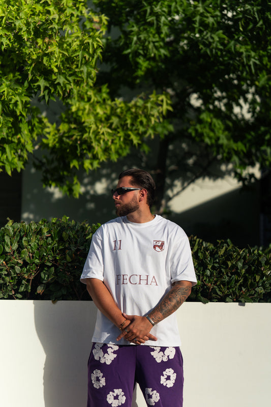 FECHA 11 WHITE TEE WITH PRINT