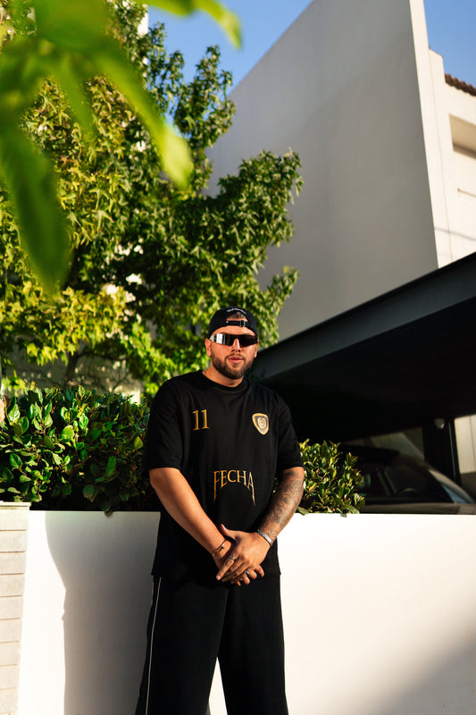 FECHA 11 BLACK TEE WITH PRINT